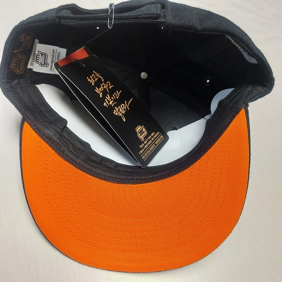 NWT Mgoood Korean Black Orange Baseball Hat Cap Size 58/ Medium - Picture 7 of 9